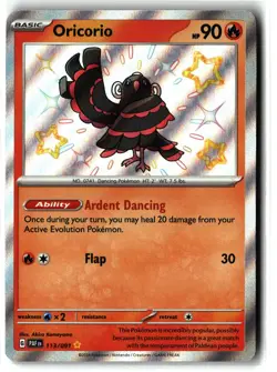 Oricorio ⭐ 113/091 Holo Shiny Rare Paldean Fates 2024 Pokemon NM - Image 1