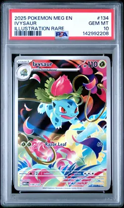 Ivysaur #134 Mega Evolution Base Illustration Rare PSA 10 Gem Mint 2025 Pokemon - Image 1