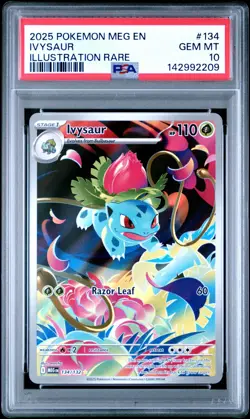 Ivysaur #134 Mega Evolution Base Illustration Rare PSA 10 Gem Mint 2025 Pokemon - Image 3