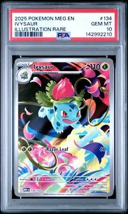 Ivysaur #134 Mega Evolution Base Illustration Rare PSA 10 Gem Mint 2025 Pokemon - Image 5