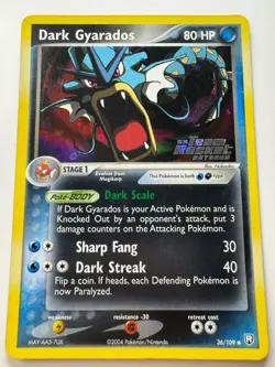 Pokemon Dark Gyarados 36/109 Team Rocket Returns Uncommon 2004 - Image 1