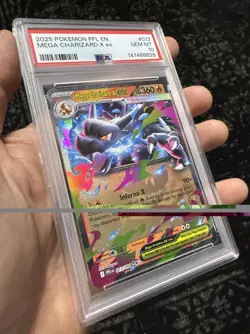 Pokemon TCG Me02: Phantasmal Flames Mega Charizard X EX 013/094 PSA 10 Gem Mint - Image 3