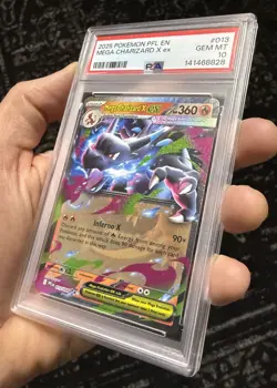 Pokemon TCG Me02: Phantasmal Flames Mega Charizard X EX 013/094 PSA 10 Gem Mint - Image 4