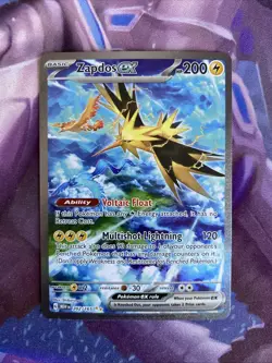 Pokemon Zapdos ex 202/165 Scarlet & Violet 151 Special Illustration Rare Holo NM - Image 1
