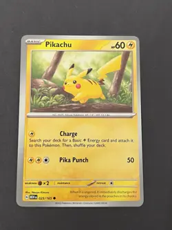 Pokemon TCG Pikachu 025/165 Sv: Scarlet & Violet 151 Regular Basic 60 HP - Image 1