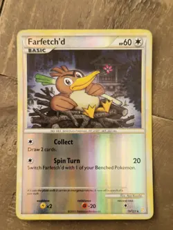 Pokemon TCG Farfetch'd 19/123 HeartGold SoulSilver HS Reverse Holo Rare NM. - Image 1