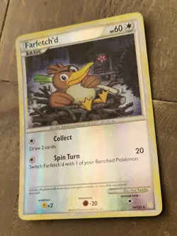 Pokemon TCG Farfetch'd 19/123 HeartGold SoulSilver HS Reverse Holo Rare NM. - Image 2