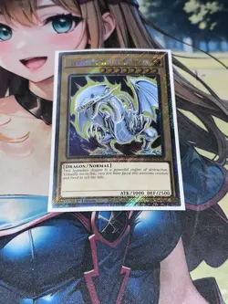 Yu-Gi-Oh! Blue-Eyes White Dragon (7th Art) Platinum Secret Rare RA04-EN108 - Image 1