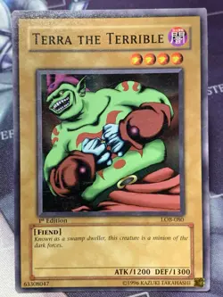 Terra the Terrible LOB-080 the Legend of Blue Eyes White Dragon 1st Edition - Image 1