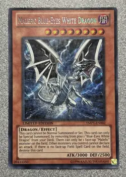 Malefic Blue-Eyes White Dragon YMP1-EN002 Secret Rare Limited Edition LP - Image 1
