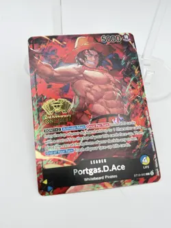 One Piece ST13-002 Portgas.D.Ace 2nd Anniversary Tournament Winner Promo NM - Image 2