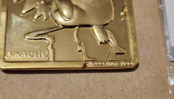 Pokemon Pikachu 23k Gold Plated Trading Card 1999 Nintendo #25 w/ Certificate - Image 2