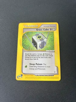 Pokemon Card Aquapolis E Series Grass Cube 01 124/147 WOTC - Image 3
