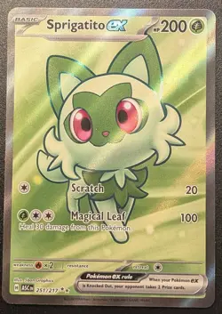 Pokemon TCG Sprigatito EX Full Art Card 251/217 Ascended Heroes Ultra Rare NM - Image 1