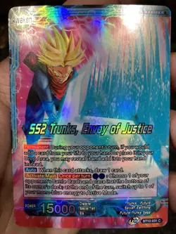 SS2 Trunks Envoy of Justice Leader Foil 1st Ed. Dragon Ball Super Card Game | NM - Image 1