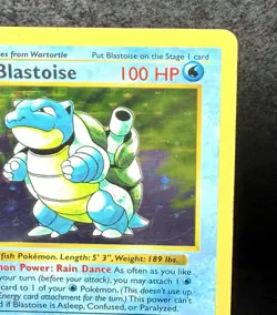 Blastoise Shadowless 2/102 Base Set Holo 100 HP Pokemon TCG Card - Image 3