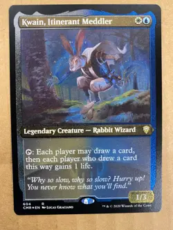 MTG 1x FOIL ETCHED Kwain, Itinerant Meddler # 604 Commander Legends Magic x1 NM - Image 1