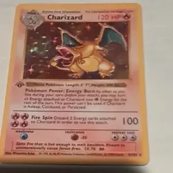 Pokemon Charizard Base Set Holo 120 HP 004/102 Pokemon TCG Card - Image 1