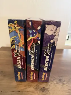 Pokemon TCG V-Union Special Collection Set of 3 Mewtwo Greninja Zacian- SEALED - Image 4
