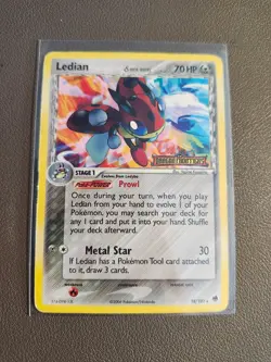 Ledian Reverse Holo Stamp 18/101 HP Pokemon Dragon Frontiers Fast Shipping! - Image 1