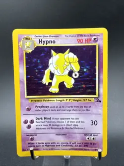 Pokemon TCG Hypno Fossil 8/62 Holo Unlimited Holo Rare - Image 1