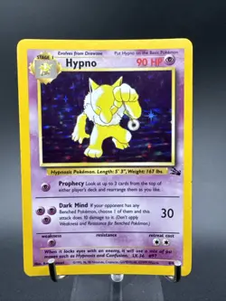 Pokemon TCG Hypno Fossil 8/62 Holo Unlimited Holo Rare - Image 3