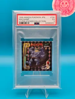 PSA 5 - 1998 AMADA POKEMON JAPANESE HYPER STICKER COLLECTION 190 MACHAMP - Image 1