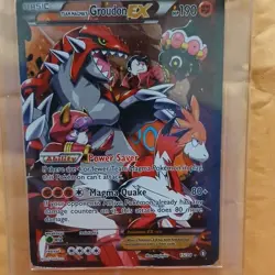 Pokemon Team Magma's Groudon EX Full Art Ultra Rare 15/34 Double Crisis Holo - Image 1