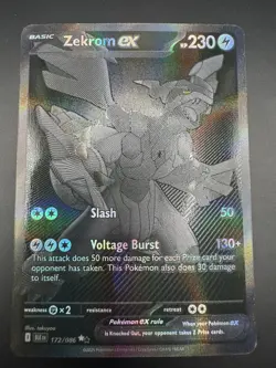 Pokemon Zekrom EX Black Bolt Sir 172/086 NM English - Image 2