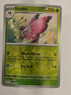 Vivillon 010/198 Scarlet & Violet Base Set Pokemon Reverse Holo Foil Nice! - Image 1