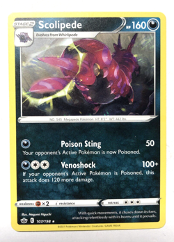 Scolipede 107/198 Chilling Reign Pokemon Regular Rare NEAR MINT NM - Image 1