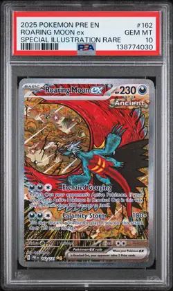 2025 POKEMON PRE EN-PRISMATIC EVOLUTIONS #162 ROARING MOON EX PSA 10 - Image 1