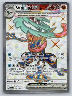 Greninja ex Ultra Rare SV06: Twilight Masquerade 198/167 NM Pokemon TCG - Image 1