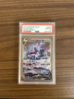 PSA 10 Suicune V GG38/GG70 Pokemon Crown Zenith Alt Art - Image 1
