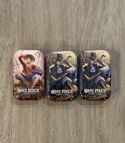 One Piece Tin Pack Set Vol 2 Set of 3 | TS-02 OP-13 | Sealed Bandai English - Image 1