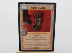 WARLORD Saga of the Storm CCG Gauntlet Item Card MAKER'S GLOVES 133/162 #1101 - Image 1