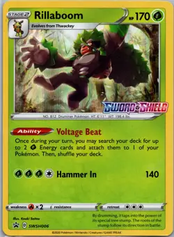 Rillaboom - (Prerelease) Promo SWSH: Sword & Shield Promo Cards SWSH006 Pokemon - Image 1