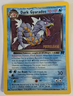 Vintage Dark Gyarados Holo Team Rocket 8/82 Prerelease Pokemon Card 2000 - Image 2