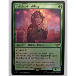 Delighted Halfling Foil, Lord of the Rings: Tales of Middle-Earth (LTR) #158, NM - Image 1