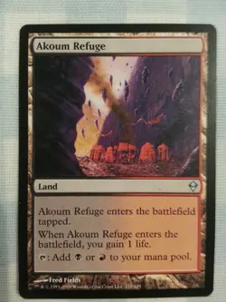 MTG - Akoum Refuge - Zendikar - played - Image 1