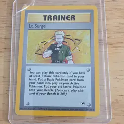 Pokemon Lt. Surge Gym Heroes Holo Rare Unlimited 17/132 English TCG Card - Image 1