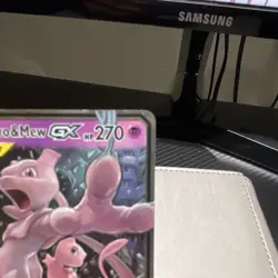 Pokemon Mewtwo & Mew GX TAG TEAM Ultra Rare Holo Card 71/236 Sm-Unified Minds - Image 3