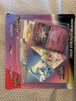Pokemon Prismatic Evolutions Sylveon Tech Sticker Collection Sealed - Image 1