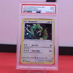 2019 Pokemon TCG Triple Blisters Pack Promo Holo Rayquaza PSA 9 - Image 1