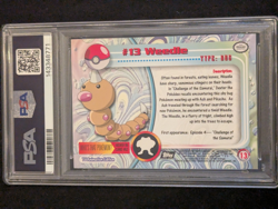 PSA 10 1999 Topps Weedle #13 Holo Foil Rare Pokemon TV GEM MINT BLACK LOGO - Image 2