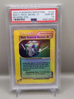 Multi Technical Machine 01 Reverse - PSA 10 POP 7 Pokemon TCG Expedition 144/165 - Image 1