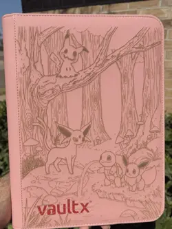 pokemon Laser Engraved 9 Pocket Eevee | Squirtle Binder Made To Order - Image 1