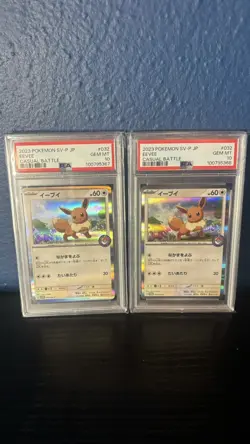 Sequential! PSA 10 GEM MINT JPN POKEMON 2023 Eevee 032/SV-P Casual Battles PROMO - Image 1