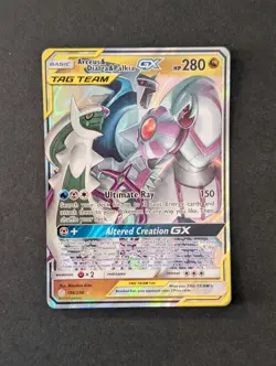 Pokemon TCG Arceus & Dialga & Palkia GX 156/236 Tag Team Cosmic Eclipse NM - Image 1