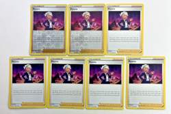Pokemon Tcg Lot of 7 Peonia Trainer Supporter Reverse Holo - Image 1